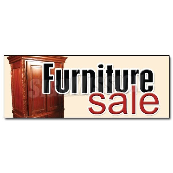 Safety Sign, 48 in Height, Vinyl, 18 in Length, Furniture Sale
